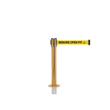 QueuePro 250 Mini Removable: 13ft Gallery Mini Retractable Belt Barrier (Satin Brass)