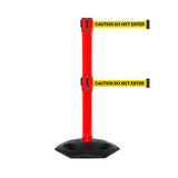 WeatherMaster 250 Twin: 11-13ft Outdoor Safety Retractable Belt Barrier (Red)