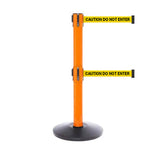 SafetyPro 300 Twin: 16ft Premium Safety Retractable Belt Barrier (Orange)