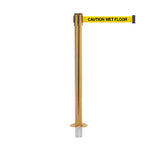 QueuePro 250 Removable: 11ft Premium Retractable Belt Barrier (Satin Brass)