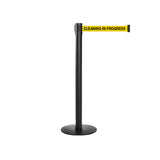 QueuePro Profile Post: 11-13ft Retractable Belt Barrier Black Post