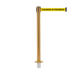 QueuePro 300 Removable: 16ft Premium Retractable Belt Barrier (Satin Brass)