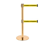 ProLux 250 Twin: 11-13ft Retractable Belt Barrier (Polished Brass)
