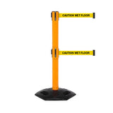 WeatherMaster 250 Twin: 11-13ft Outdoor Safety Retractable Belt Barrier (Orange)