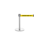 QueuePro 300 Mini: 16ft Gallery Mini Retractable Belt Barrier (Satin Stainless)