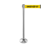 QueuePro 250 Magnetic Xtra: 11ft Premium Removable Retractable Belt Barrier (Polished Stainless)