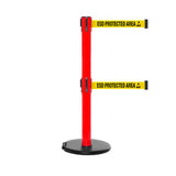RollerSafety 250 Twin: 11-13ft Easy Deployment Retractable Belt Barrier (Red)