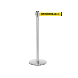 QueuePro 250: 11ft Premium Retractable Belt Barrier (Satin Stainless)