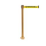 QueuePro 250 Fixed: 11ft Premium Retractable Belt Barrier (Satin Brass)
