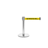 QueuePro 300 Mini: 16ft Gallery Mini Retractable Belt Barrier (Polished Stainless)