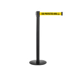 QueuePro Profile Post: 11-13ft Retractable Belt Barrier Black Post