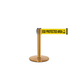 QueuePro 250 Mini Xtra: 11ft Gallery Mini Retractable Belt Barrier (Satin Brass)