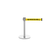 QueuePro 300 Mini: 16ft Gallery Mini Retractable Belt Barrier (Satin Stainless)
