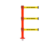 SafetyPro 250 Removeable Triple: 11-13ft Premium Safety Retractable Belt Barrier (Red)