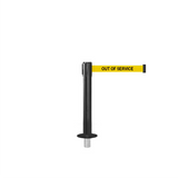 QueuePro 250 Mini Removable: 13ft Gallery Mini Retractable Belt Barrier (Black)