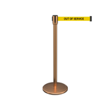 QueuePro 200: 13ft Premium Retractable Belt Barrier (Satin Brass)