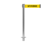 QueuePro 250 Removable Xtra: 11ft Premium Retractable Belt Barrier (Polished Stainless)