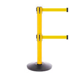 SafetyPro 300 Twin: 16ft Premium Safety Retractable Belt Barrier (Yellow)