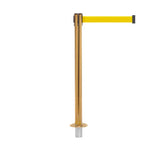 QueuePro 300 Removable: 16ft Premium Retractable Belt Barrier (Satin Brass)