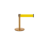 QueuePro 250 Mini Xtra: 11ft Gallery Mini Retractable Belt Barrier (Satin Brass)