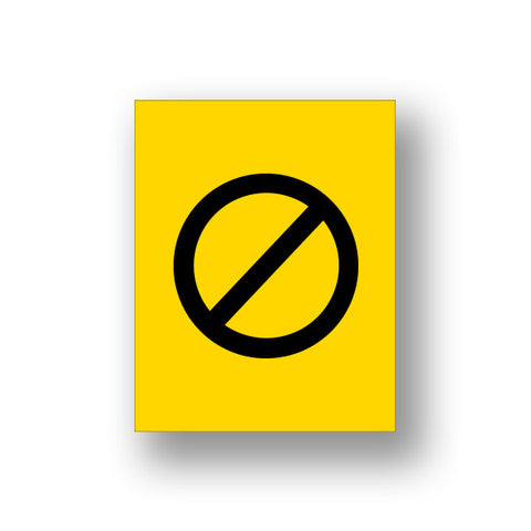 Yellow Crossed Out (Sign Insert)