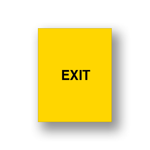 Yellow Exit/Exit Please Do Not Enter (Double Sided Sign Insert)