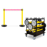 Mini Cart Package With Tray Set Of 10 Yellow Posts 13ft belt