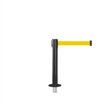 QueuePro 250 Mini Removable: 13ft Gallery Mini Retractable Belt Barrier (Black)